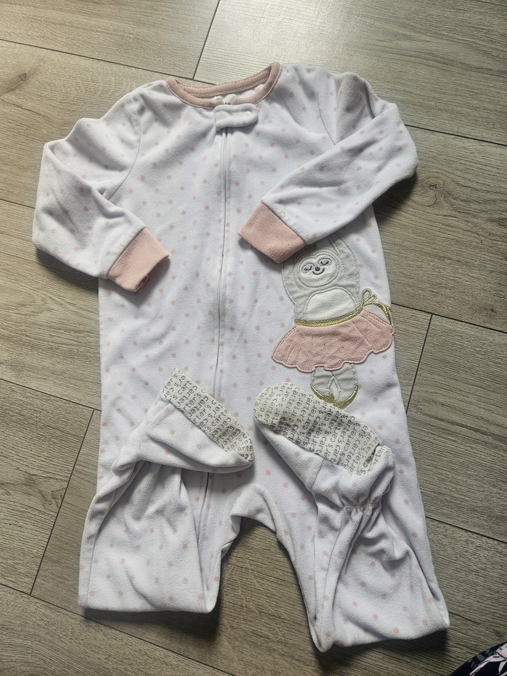 Carter's Toddler Girl Ballerina Sloth Fleece Footed Pajamas Sleeper Size 3T